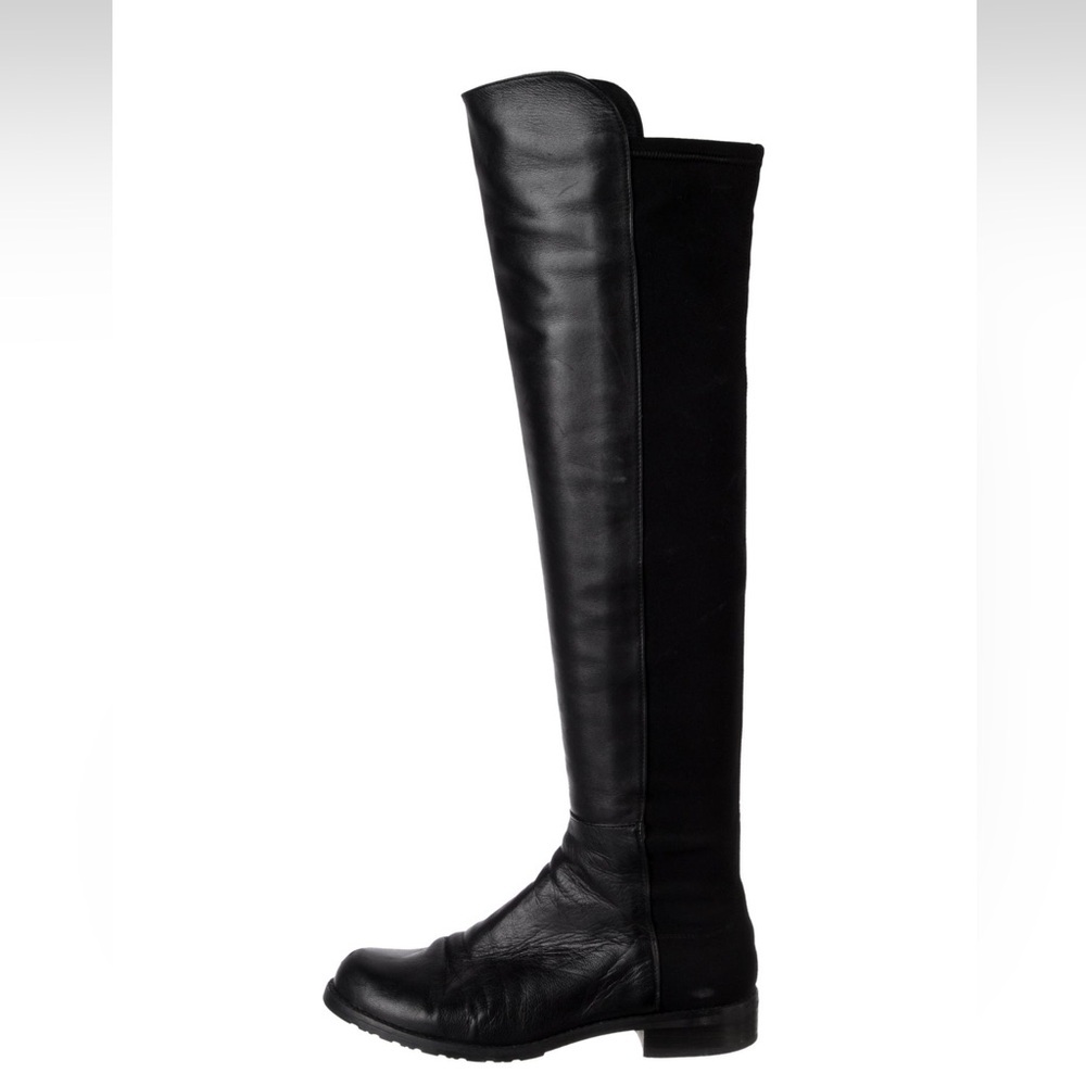 Stuart Weitzman 5050 Boot Black Leather size 5 - Picture 2 of 8